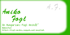 aniko fogl business card